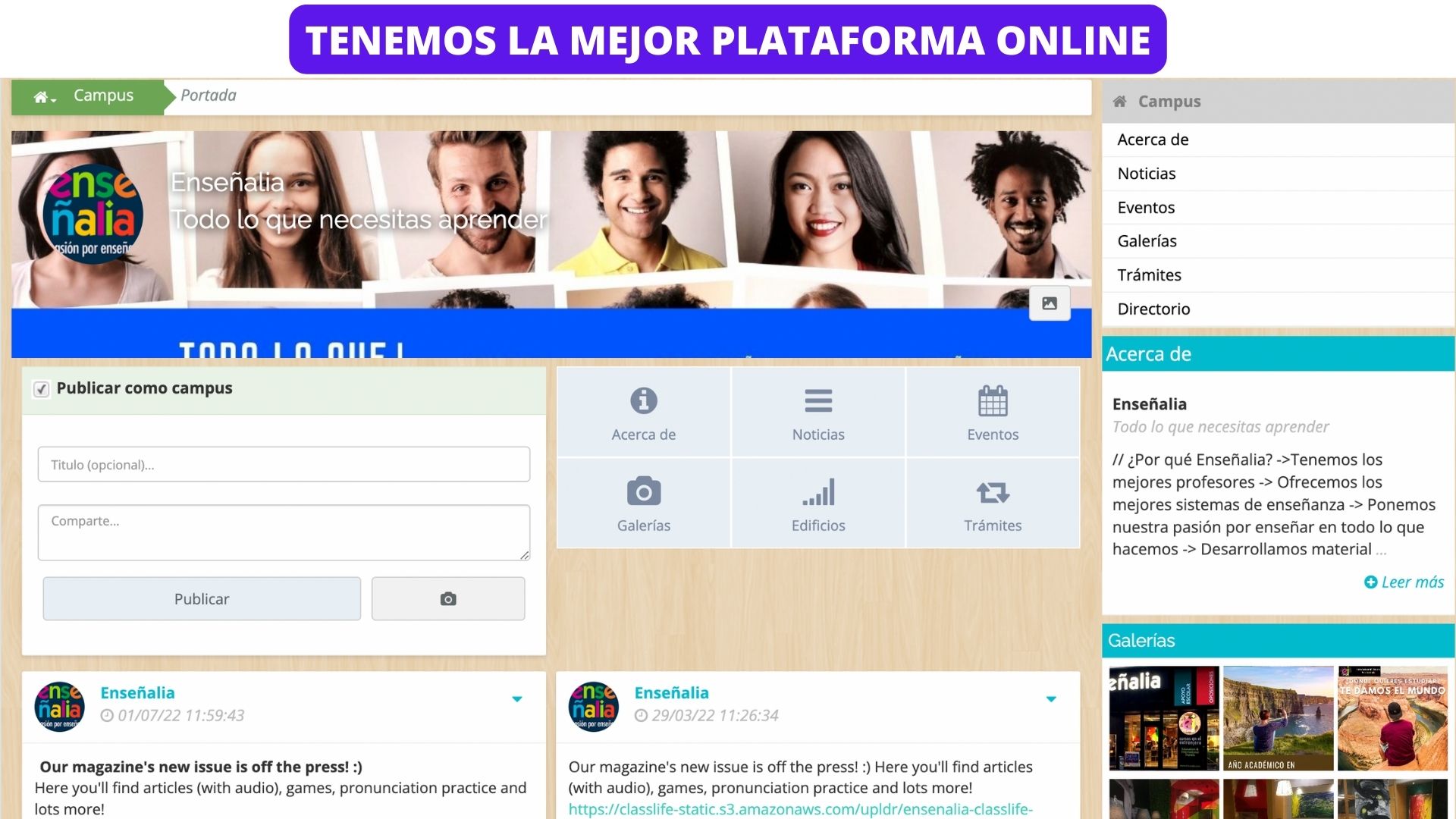 Plataforma online de aprendizaje